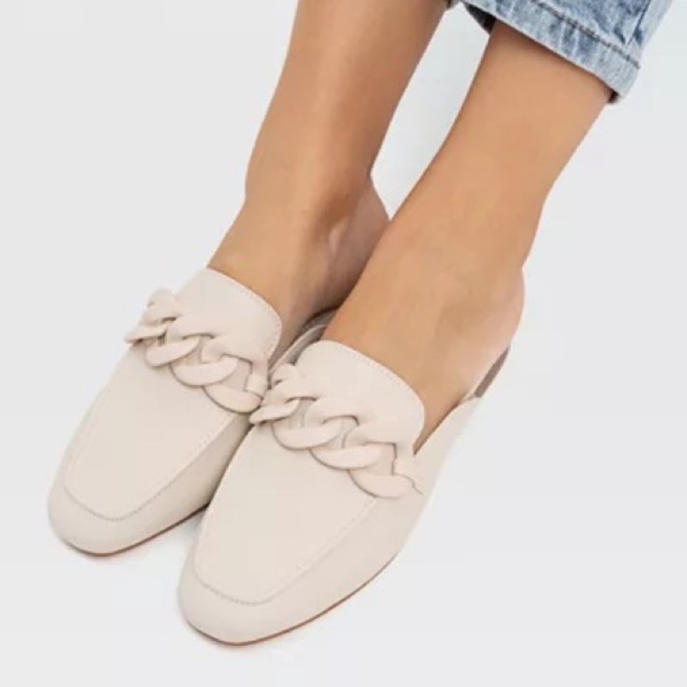 Stradivarius slip on mule with chain detail